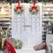 18 Pcs Christmas Wreath Decorations Christmas Kitchen Cabinet Wreaths with Red Ribbon Mini Wreaths Farmhouse Decoration Artificial Hanging Garlands for Christmas Front Door Window Chair Wall
